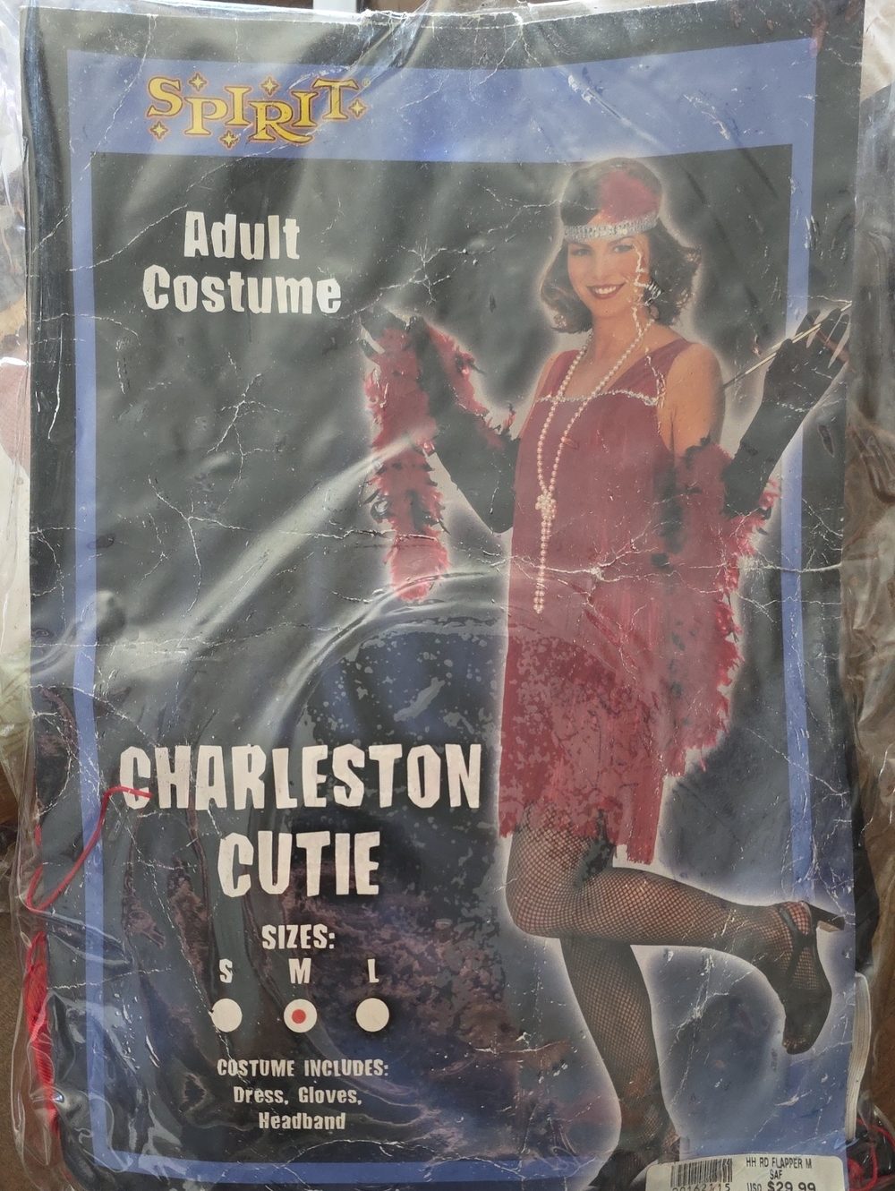Spirit Red Charleston Cutie Flapper Costume with Boa